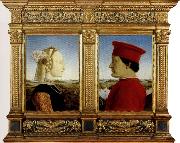 Piero della Francesca Portrait of the Duke and Duchess of Montefeltro painting
